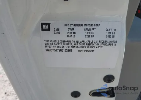 2006 Cadillac Cts Standard из США, поврежденный, VIN 1G6DP577260193261